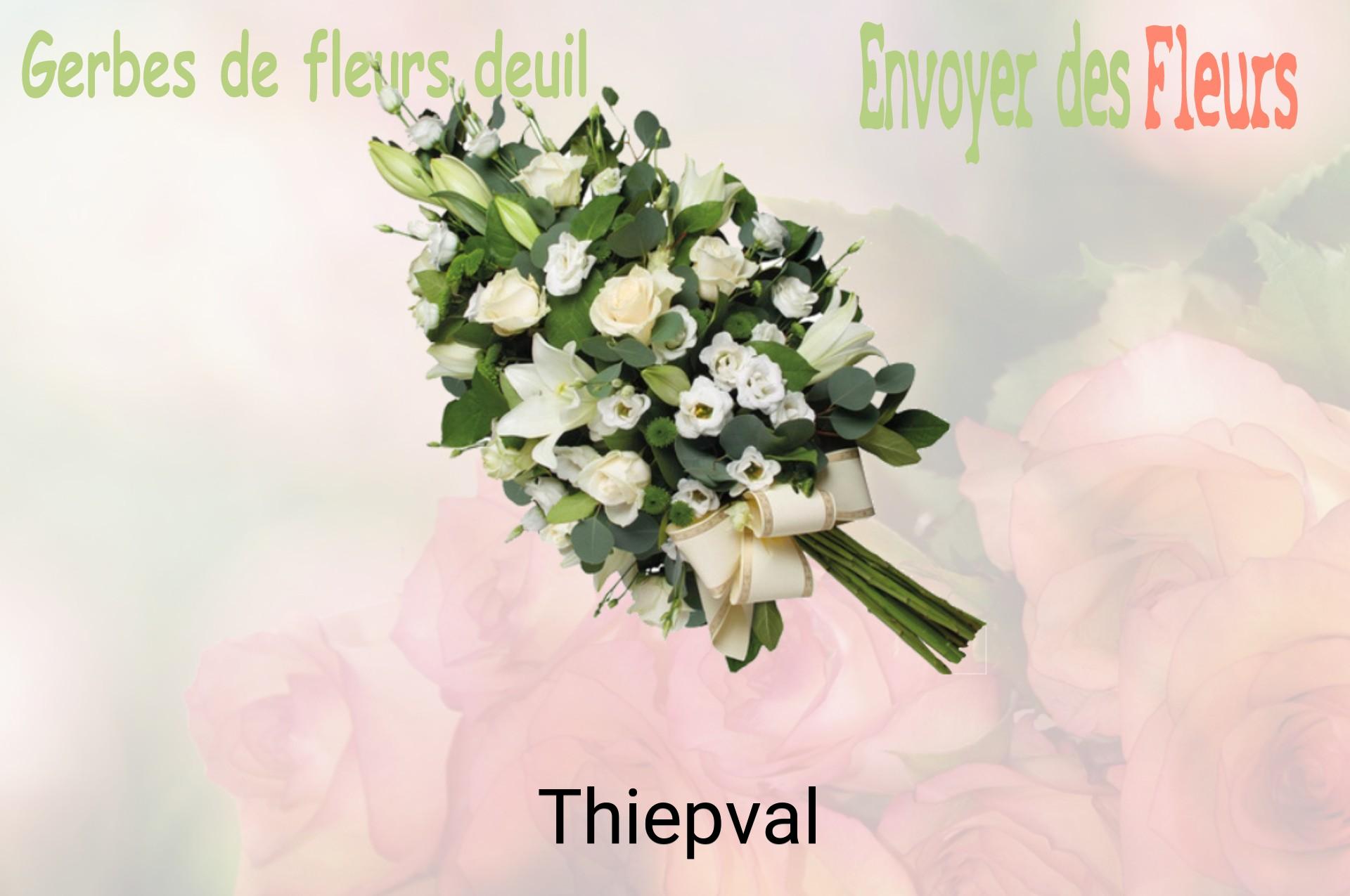 Gerbe de fleurs de deuil livrée à Thiepval